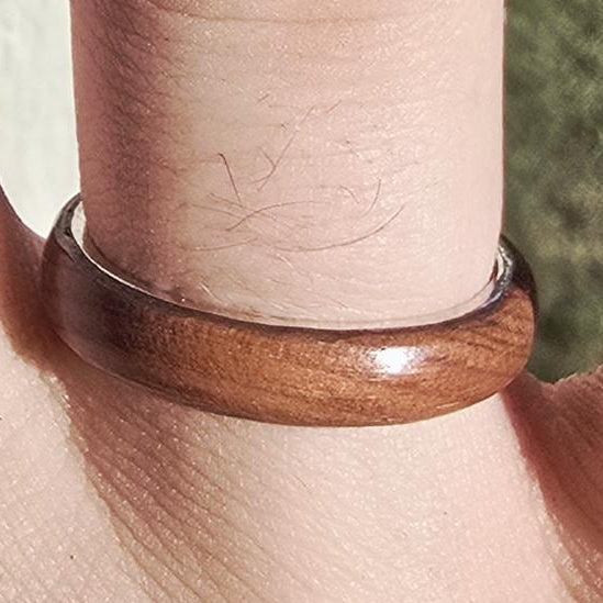 Sterling Silver With Redwood Overlay