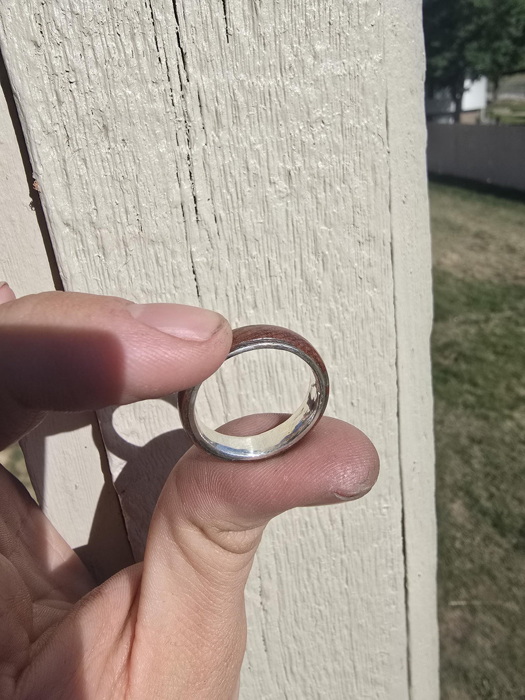Handcrafted Sterling Silver & Redwood Ring Unique Wedding Band, Promise Ring, Anniversary Gift, Rustic Nature Jewelry