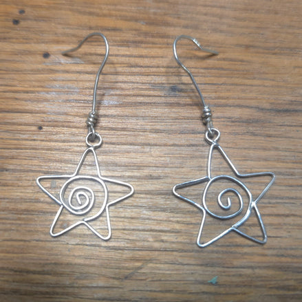 Sterling Silver Star Earrings