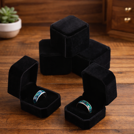 Black Velvet Ring Box